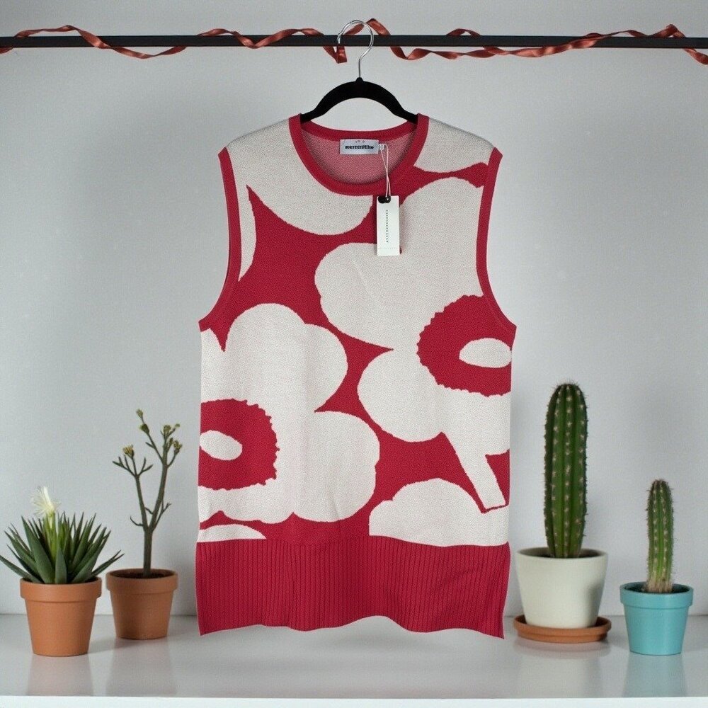 NWT Marimekko Tilma Unikko Sweater Vest Size M Anthropologie
